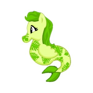 Green Floral Hippocamp